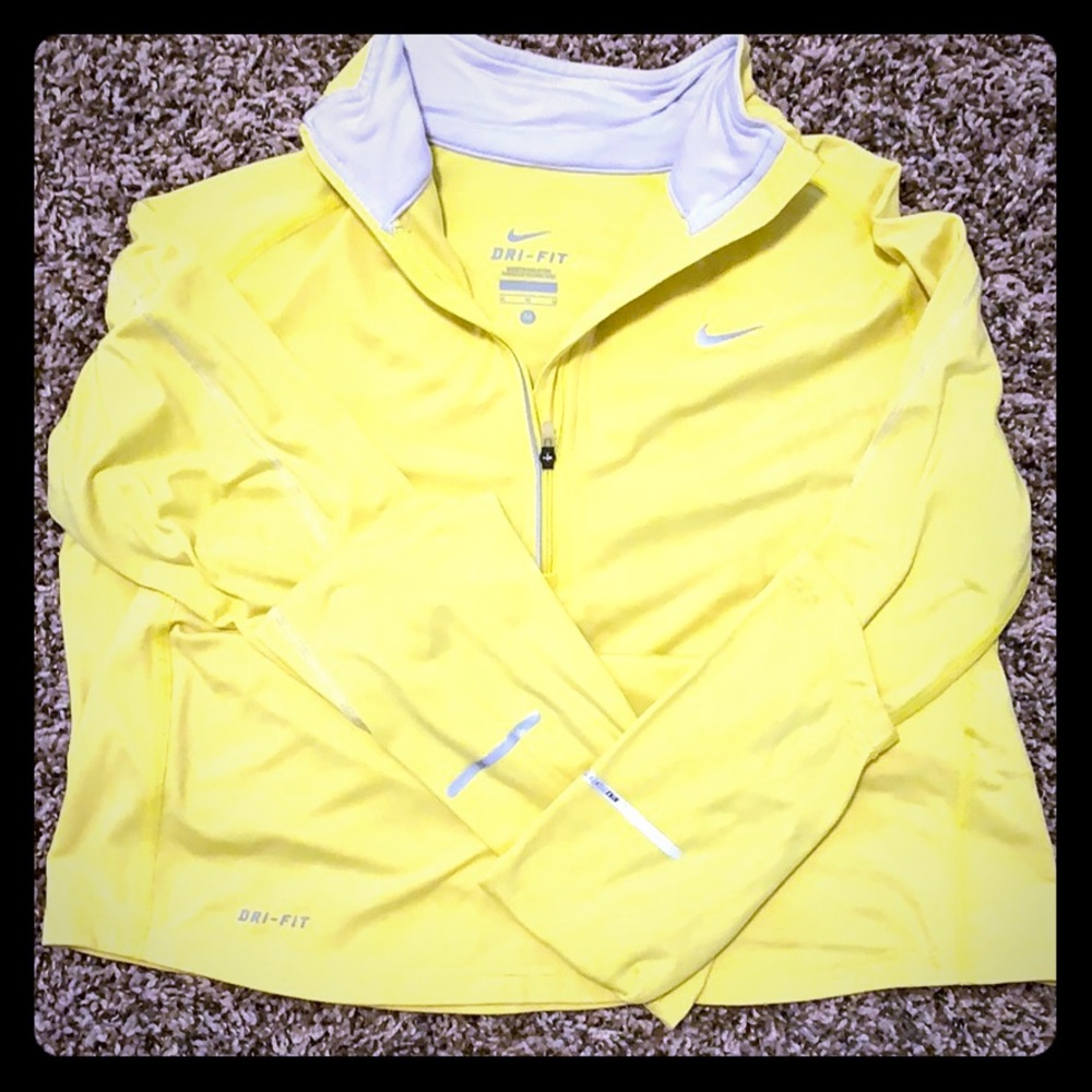 Nike DRI-FIT yellow half-zip